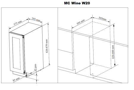 Винный шкаф MC Wine W20S